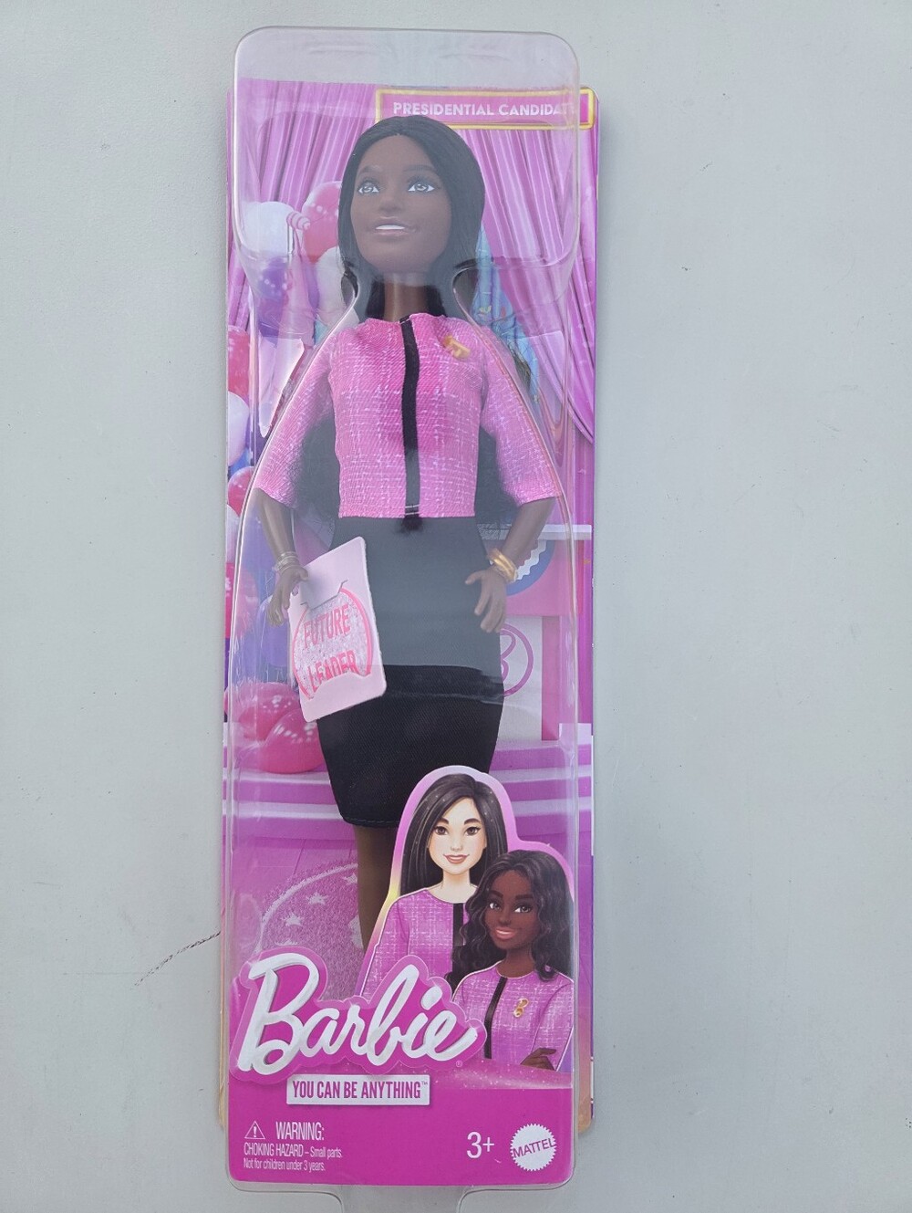 Barbie Pink Jacket Doll with Black Skirt